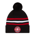 REDBLACKS KNIT POM STRIPE BEANIE