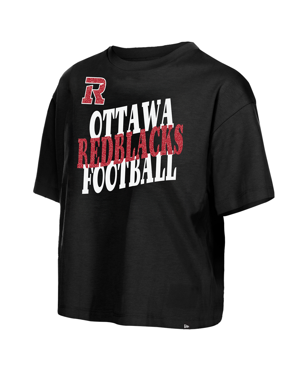 REDBLACKS WOMEN'S WAVY LOGO CROP TEE