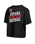 REDBLACKS WOMEN'S WAVY LOGO CROP TEE