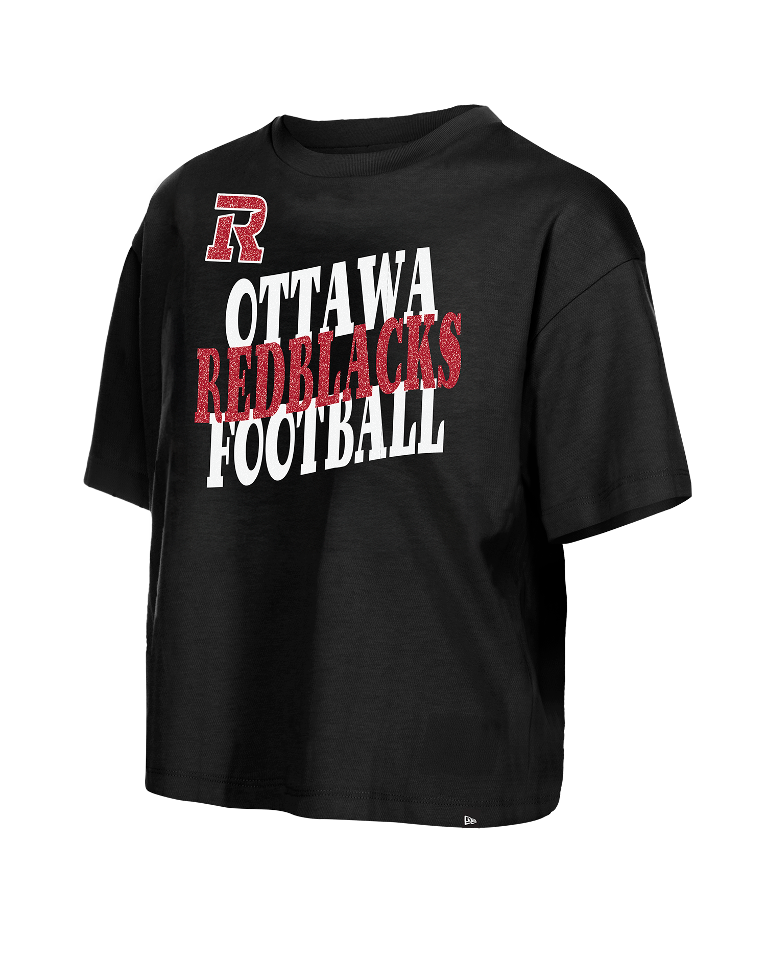 REDBLACKS WOMEN'S WAVY LOGO CROP TEE