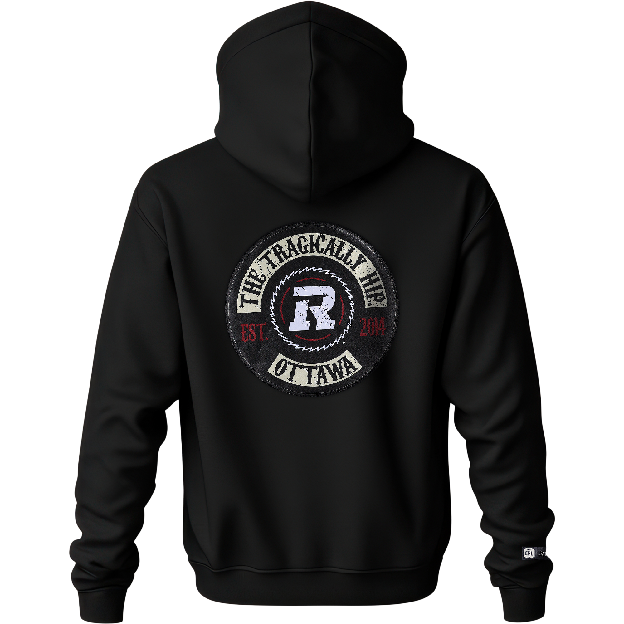 REDBLACKS CFL X TRAGICALLY HIP HOODIE BLACK