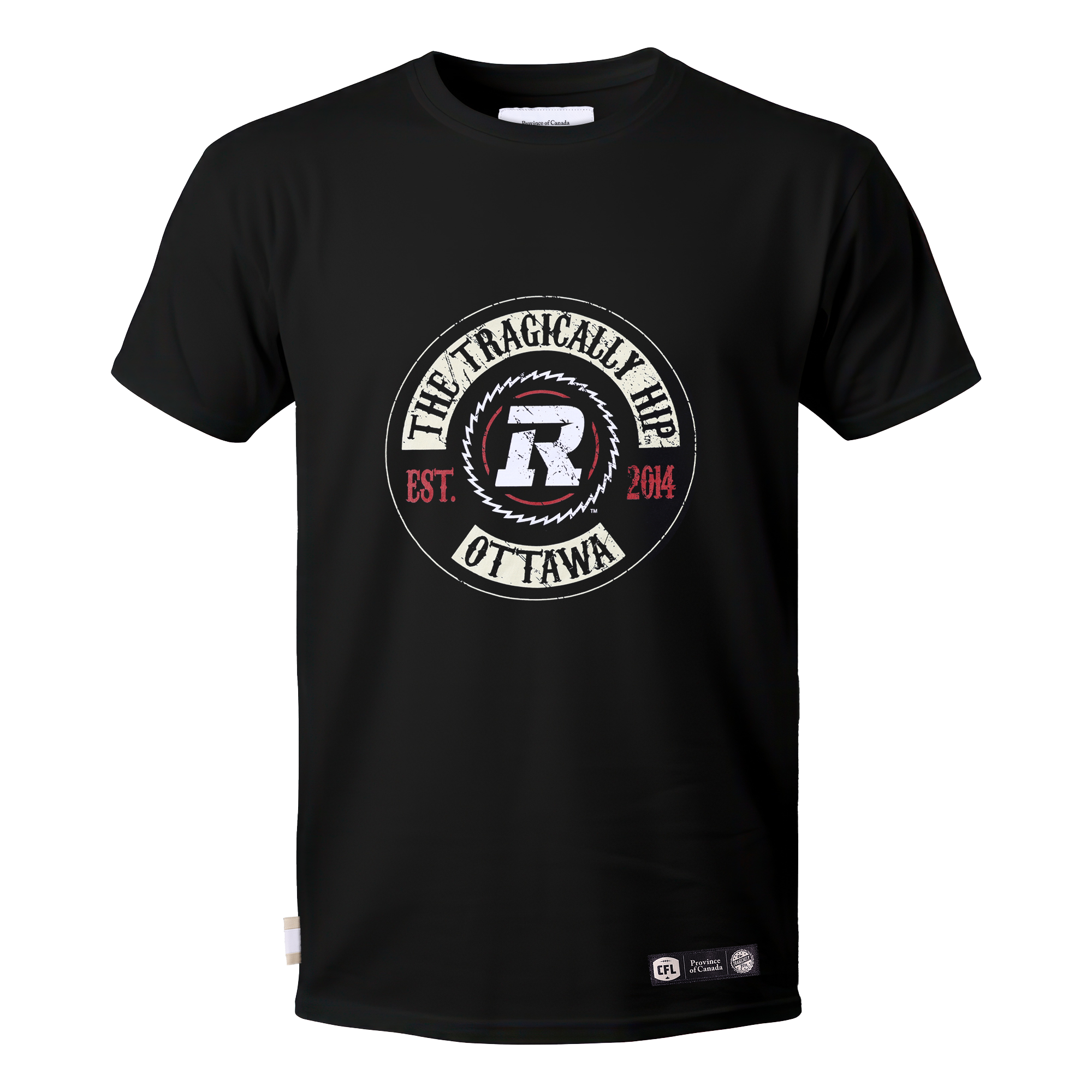 REDBLACKS CFL X TRAGICALLY HIP TEE