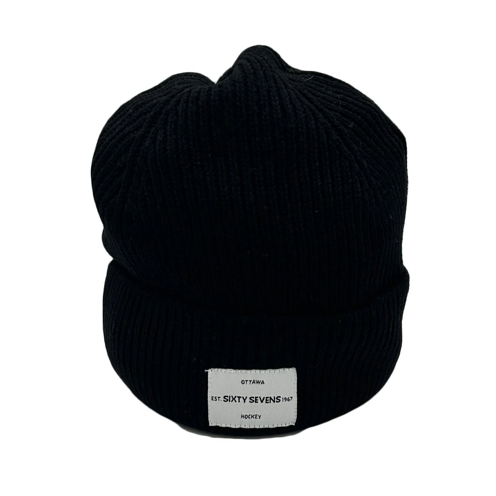 67's BADGE BLACK BEANIE